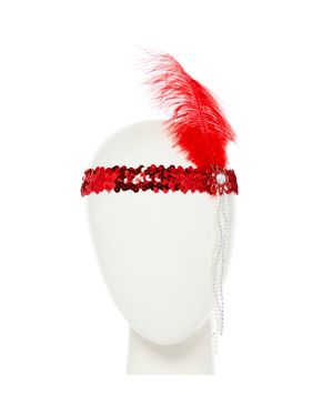Red Flapper Headband