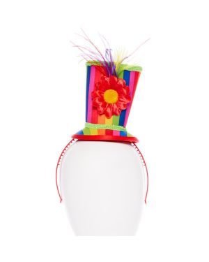 Mini Rainbow Top Hat Headband