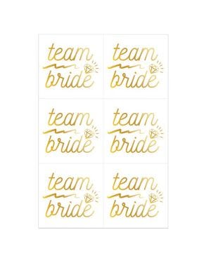 Team Bride Gold Foil Temporary Tattoos (6pk)