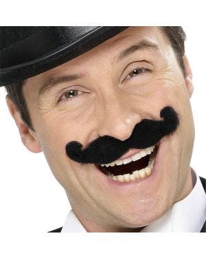 Music Hall Moustache - Black