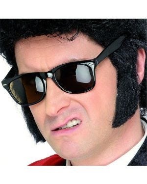 50s Sideburns - Black Self Adhesive