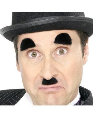 Charlie Chaplin Moustache &amp; Eyebrow Set