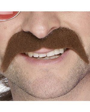 70s Moustache - Brown