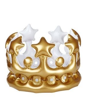 Kid&#039;s Inflatable Gold Crown - 30cm