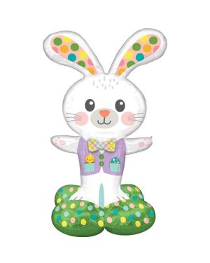 Spotted Easter Bunny Airloonz - 29 x 46&quot; Foil