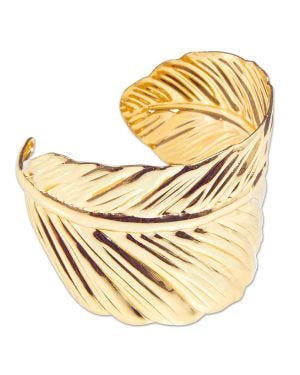 Roman Leaf Gold Bangle