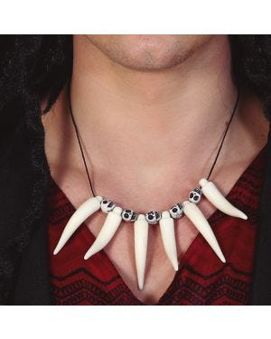 Caveman Necklace with Teeth