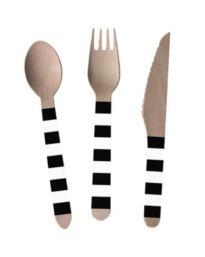 Kicker Party Wooden Cutlery Set (24pk)