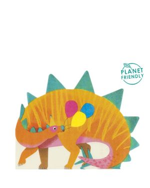 Little Party Dino Shaped Napkins - 33cm (16pk)