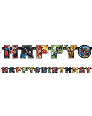 Justice League Happy Birthday Letter Banner