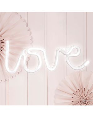 Neon LED White Love Light - 34.5cm x 13cm