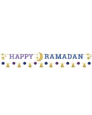 Happy Ramadan&#039; Paper Banner Kit - 1.82m (2pk)