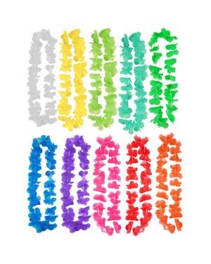 Hawaiian Hula Lei - 10 Pack Assorted Colours