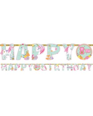 Magical Unicorn Add an Age Paper Letter Banner - 3.2m