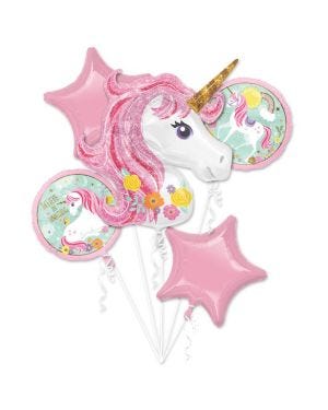 Magical Unicorn Balloon Bouquet (5pk)