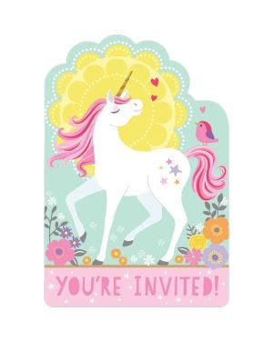 Magical Unicorn Party Invitations (8pk)