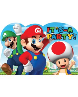 Super Mario Party Invitations (8pk)