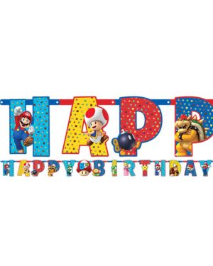 Super Mario Jumbo Add An Age Letter Banner - 3.2m