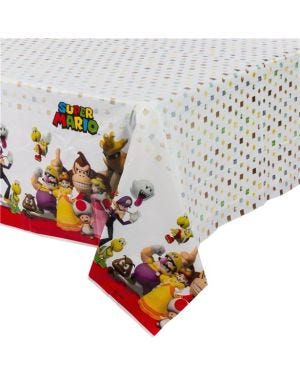 Super Mario Plastic Table Cover - 1.4m x 2.4m