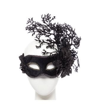 Black Floral Masquerade Mask