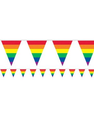 Rainbow Stripes Plastic Bunting - 3.7m
