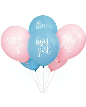 Boy Or Girl Gender Reveal Balloons - 12&quot; Latex (8pk)
