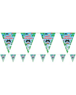 Holographic Gaming Happy Birthday Bunting - 3.9m