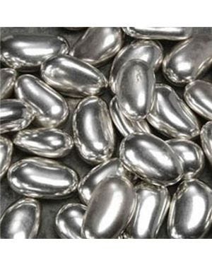 Silver Metallic Sugared Almonds - 1kg