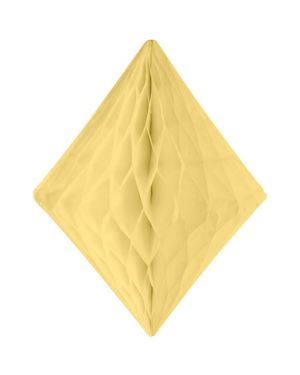 Ivory White Honeycomb Diamond Decoration - 30cm
