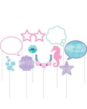 Mermaid Shine Photo Booth Props (10pk)