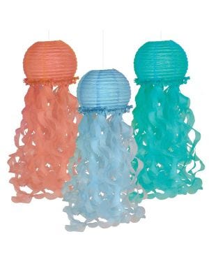 Mermaid Tales Jellyfish Lanterns - 89cm (3pk)