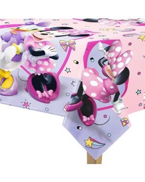 Minnie Mouse Junior Plastic Tablecover - 1.8m x 1.2m