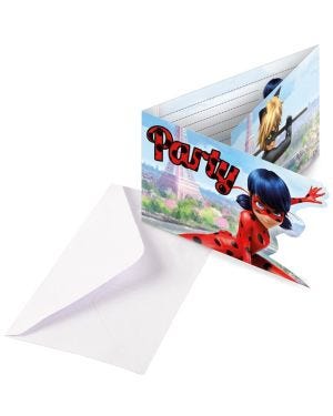 Miraculous Ladybug Party Invitation Cards (8pk)