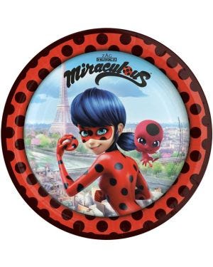 Miraculous Ladybug Paper Plates - 23cm (8pk)