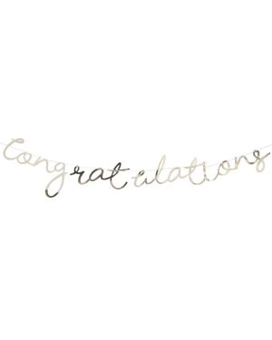 Pick &amp; Mix Pastel Gold &#039;Congratulations&#039; Banner - 1.5m