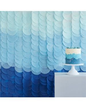 Mix It Up Blue Ombre Tissue Paper Disc Backdrop