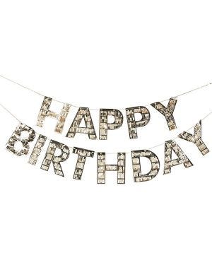 Gold Foil Fringe Letter Bunting - 1.5m