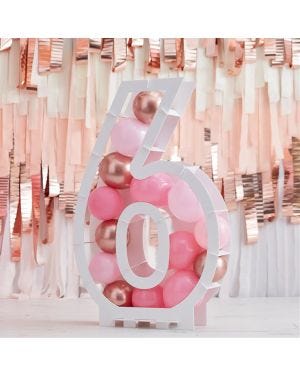 Balloon Mosaic Number Stand 6