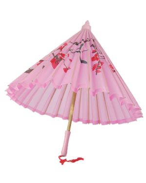 Spanish Pink Silk Parasol - 53cm