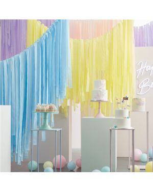 Mix It Up Pastel Streamer Ceiling Decoration