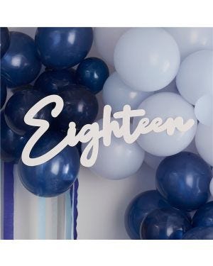 18 White Balloon Arch Sign