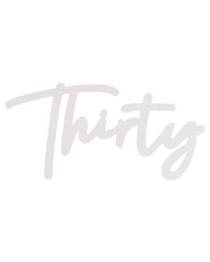 30 White Balloon Arch Sign
