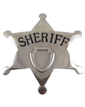 Sheriff Metal Badge - 6cm