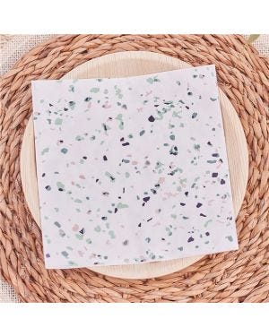 Mix It Up Mint Terrazzo Paper Napkins - 33cm (16pk)