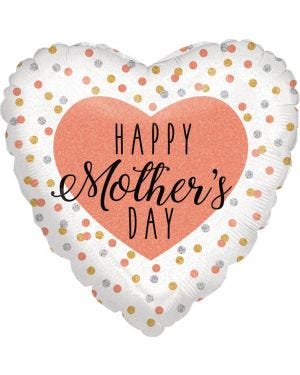 Rose Gold Glitter Mother&#039;s Day Balloon - 18&quot; Foil