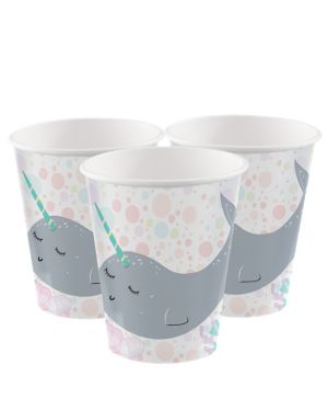Narwhal Paper Cups - 250ml (8pk)