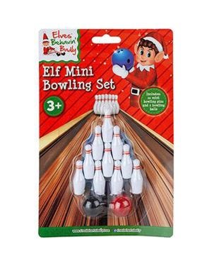 Naughty Elf Ten Pin Bowling Set