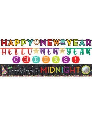 Colourful New Year Banners Set (4pk)