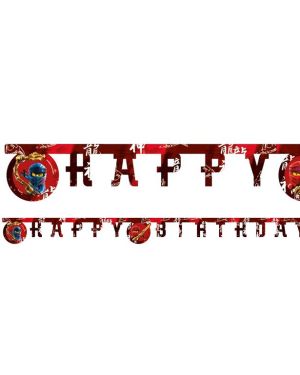 Lego Ninjago &#039;Happy Birthday&#039; Paper Banner - 2m