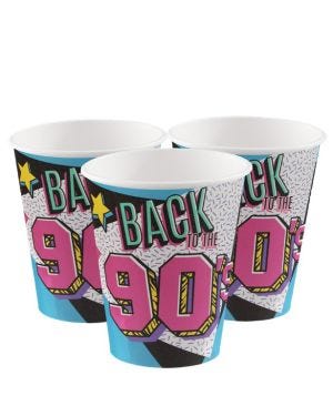 90&#039;s Paper Cups - 270ml (10pk)